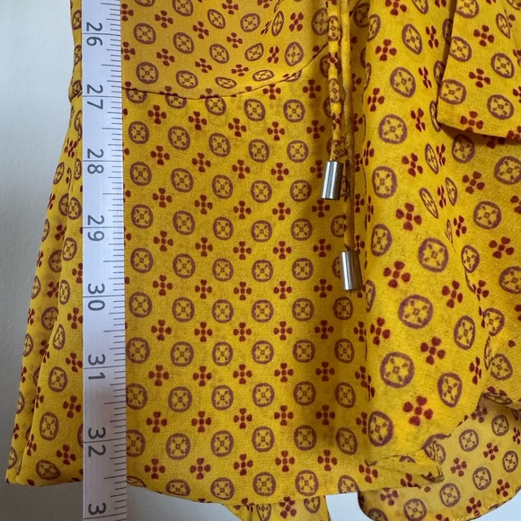C/MEO Collective Yellow Patterned Mini Dress - XXS fits XS Ruffle Summer - Picture 8 of 9